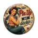 Cabochon Verre - une pin up qui déchire