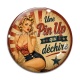 Cabochon Verre - une pin up qui déchire