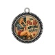 Pendentif Cabochon Argent - une pin up qui déchire