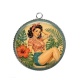 Pendentif Cabochon Argent - pin up