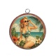 Pendentif Cabochon Argent - pin up