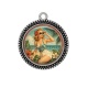 Pendentif Cabochon Argent - pin up