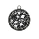 Pendentif Cabochon Argent - feuille exotique 