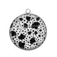Pendentif Cabochon Argent - feuille exotique 