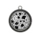 Pendentif Cabochon Argent - feuille exotique 