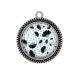 Pendentif Cabochon Argent - feuille exotique 