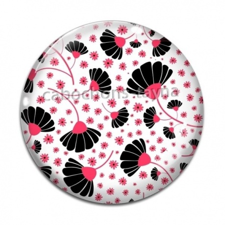 Cabochon Verre - feuille exotique 