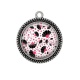 Pendentif Cabochon Argent - feuille exotique 