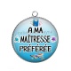 Pendentif Cabochon Argent - maîtresse préférée