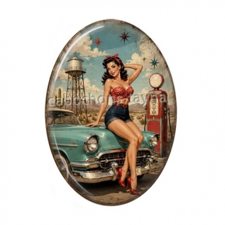 Cabochon Résine Ovale - pin up