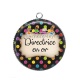 Pendentif Cabochon Argent - directrice en or