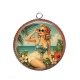 Pendentif Cabochon Argent - pin up