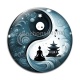 Cabochon Verre - bouddha méditation