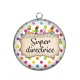 Pendentif Cabochon Argent - super directrice