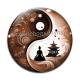 Cabochon Verre - bouddha méditation