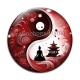 Cabochon Verre - bouddha méditation