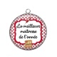 Pendentif Cabochon Argent - meilleure maîtresse