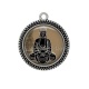 Pendentif Cabochon Argent - bouddha méditation