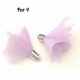 4 Pompons fleurs fuchsia