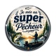 Cabochon Verre - je suis un super pêcheur