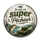 Cabochon Verre - je suis un super pêcheur