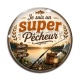 Cabochon Verre - je suis un super pêcheur