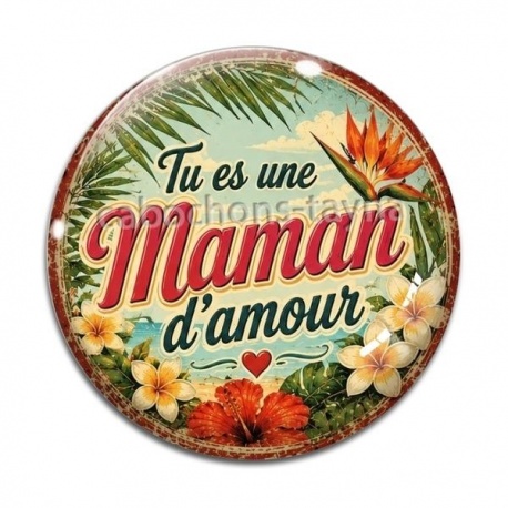 Cabochon Verre - tu es une maman d'amour