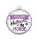 Pendentif Cabochon Argent - meilleure maîtresse