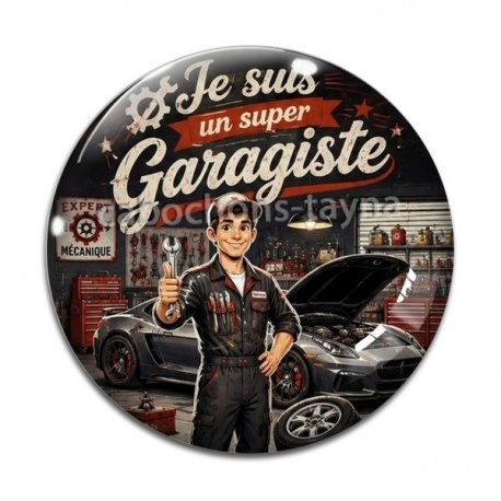 Cabochon Verre - je suis un super garagiste