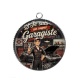 Pendentif Cabochon Argent - je suis un super garagiste