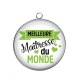 Pendentif Cabochon Argent - meilleure maîtresse
