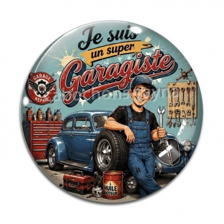 Cabochon Verre - je suis un super garagiste