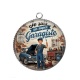 Pendentif Cabochon Argent - je suis un super garagiste
