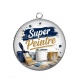 Pendentif Cabochon Argent - super peintre