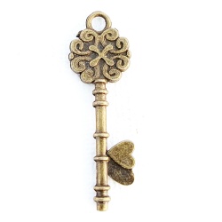 Breloque clé bronze