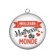Pendentif Cabochon Argent - meilleure maîtresse