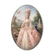 Cabochon Résine Ovale - femme marie Antoinette