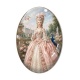 Cabochon Verre Ovale - femme marie Antoinette