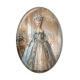 Cabochon Résine Ovale - femme marie Antoinette