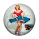 Cabochon Résine - pin up