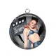 Pendentif Cabochon Argent - pin up