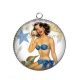 Pendentif Cabochon Argent - pin up
