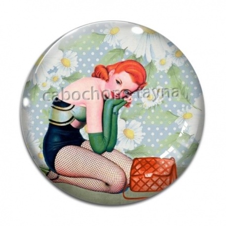 Cabochon Verre - pin up
