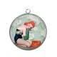 Pendentif Cabochon Argent - pin up