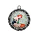 Pendentif Cabochon Argent - pin up