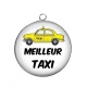 Pendentif Cabochon Argent - meilleur taxi