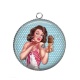 Pendentif Cabochon Argent - pin up