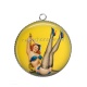 Pendentif Cabochon Argent - pin up
