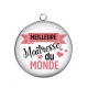 Pendentif Cabochon Argent - meilleure maîtresse