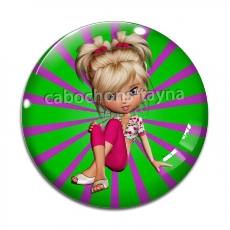 Cabochon Verre - fille
